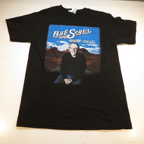 BOB SEGER VINTAGE CONCERT TOUR TEE T SHIRT Mens M RIDE OUT Two Sided - Picture 2 of 3